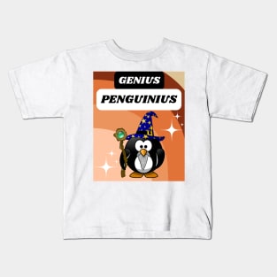 Genius Penguinius Kids T-Shirt
